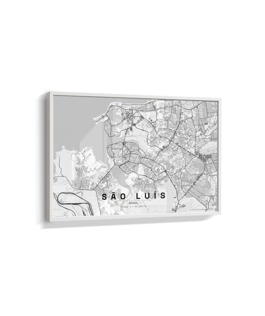 Quadro Mapa de São Luís - Horizontal