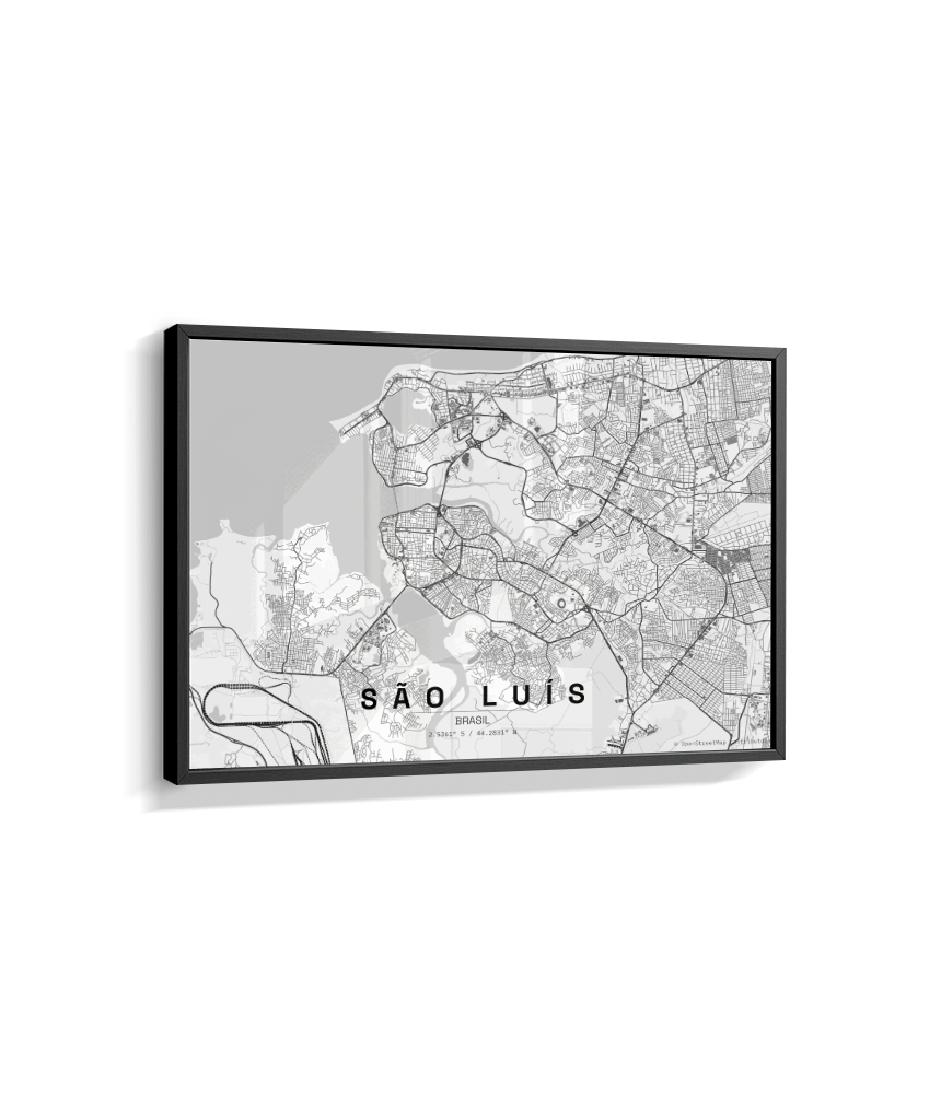 Quadro Mapa de São Luís - Horizontal