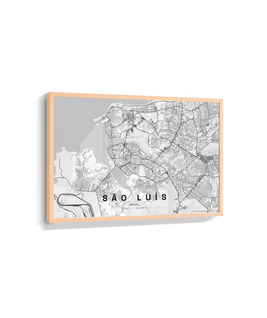 Quadro Mapa de São Luís - Horizontal