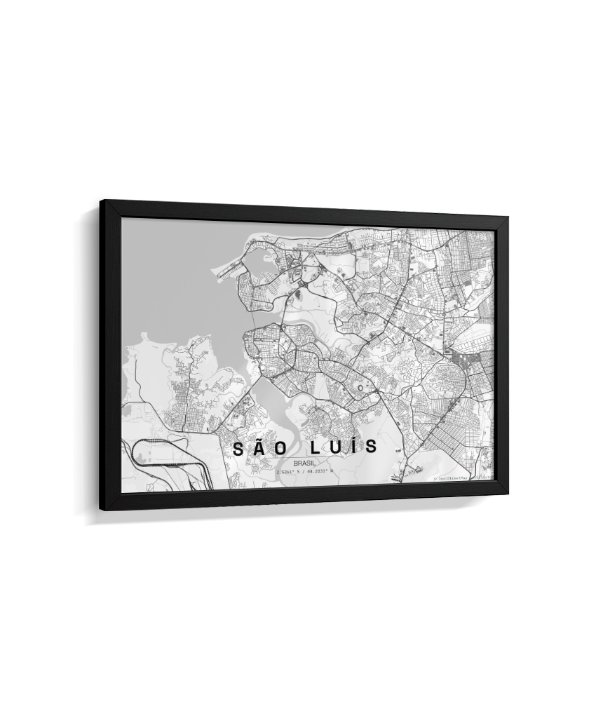 Quadro Mapa de São Luís - Horizontal