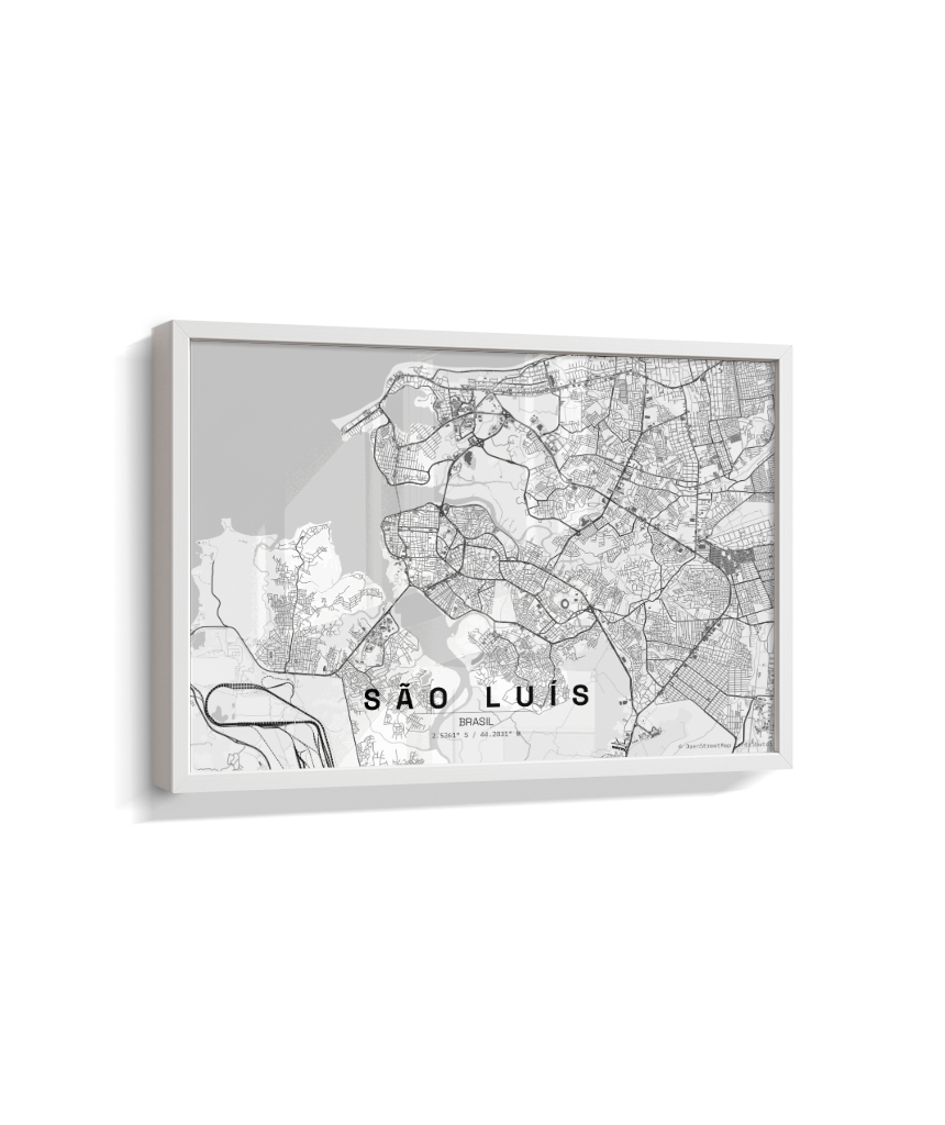 Quadro Mapa de São Luís - Horizontal