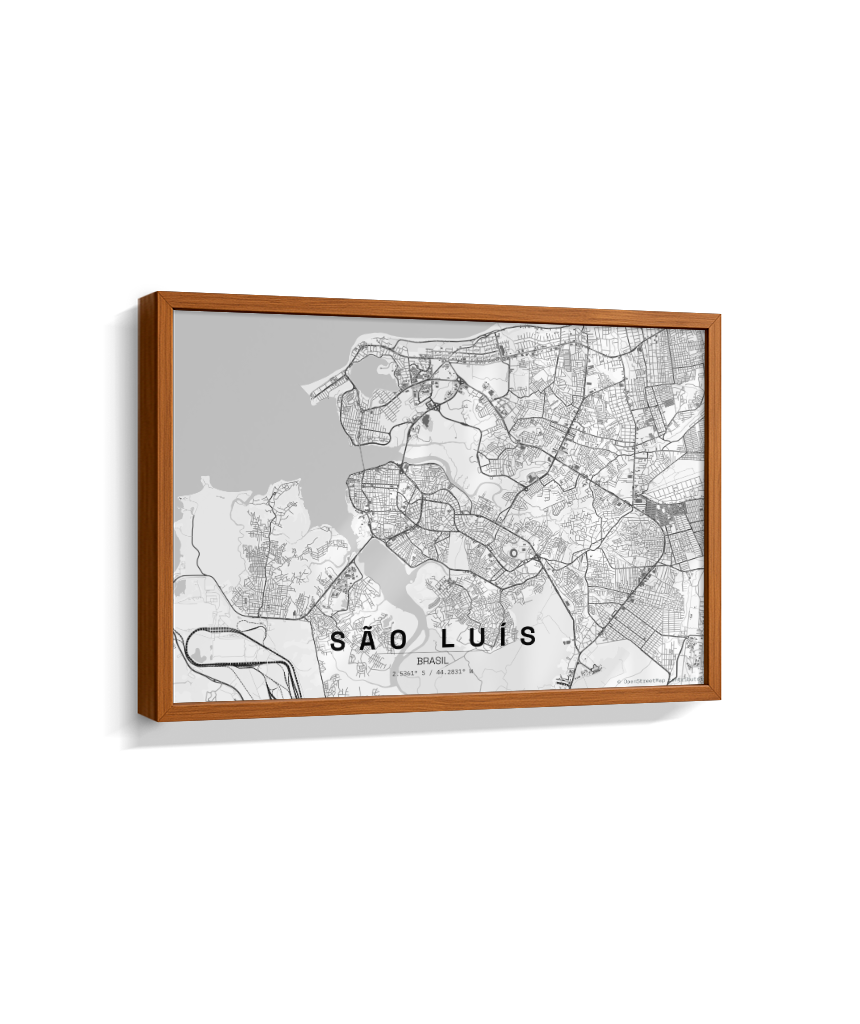 Quadro Mapa de São Luís - Horizontal