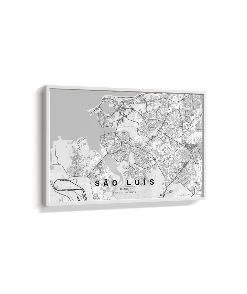 Quadro Mapa de São Luís - Horizontal