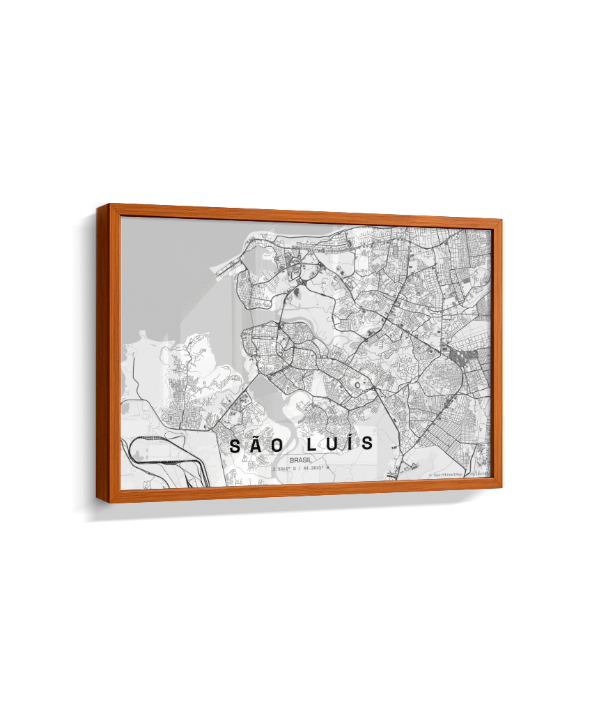 Quadro Mapa de São Luís - Horizontal