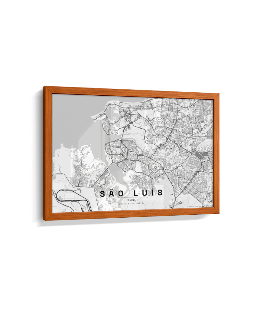 Quadro Mapa de São Luís - Horizontal