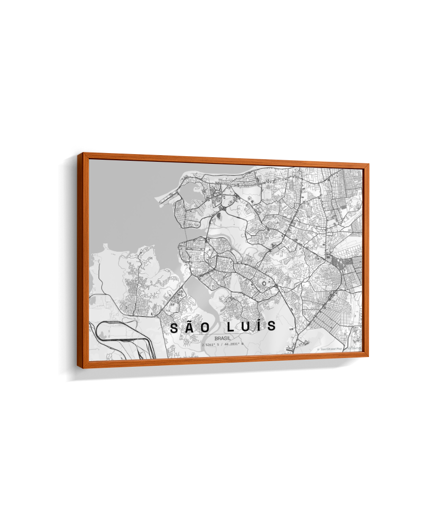 Quadro Mapa de São Luís - Horizontal