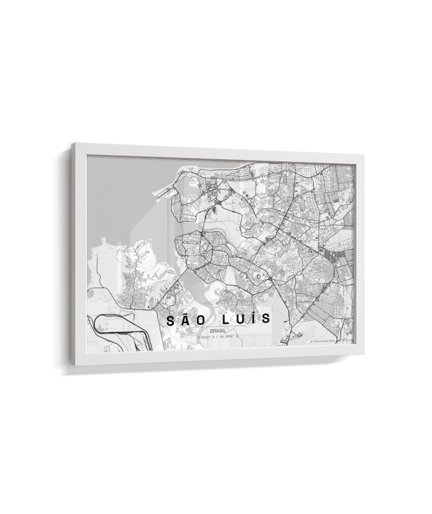Quadro Mapa de São Luís - Horizontal