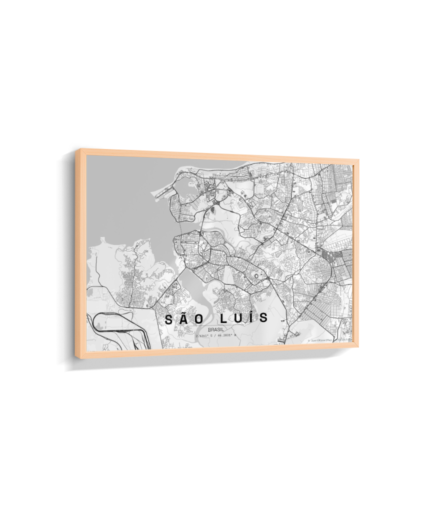 Quadro Mapa de São Luís - Horizontal