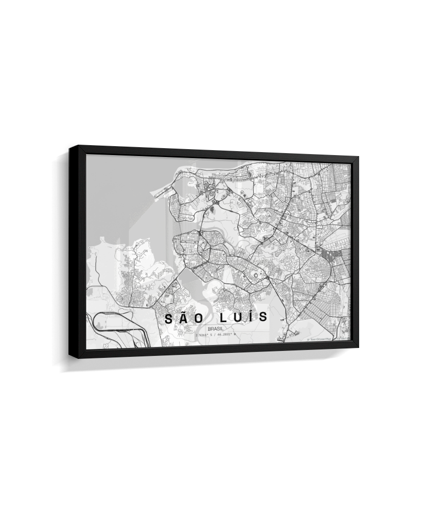 Quadro Mapa de São Luís - Horizontal