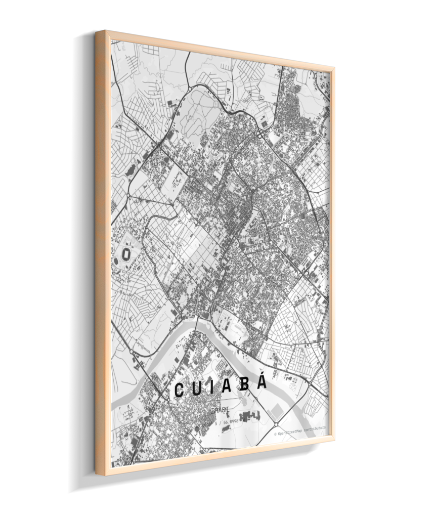 Quadro Vertical Mapa de Cuiabá