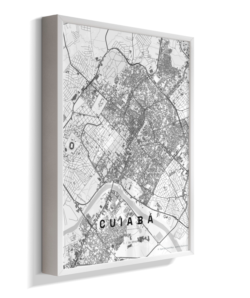 Quadro Vertical Mapa de Cuiabá
