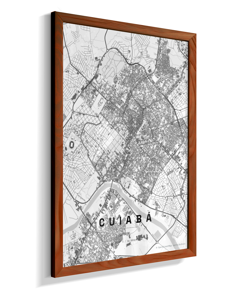 Quadro Vertical Mapa de Cuiabá