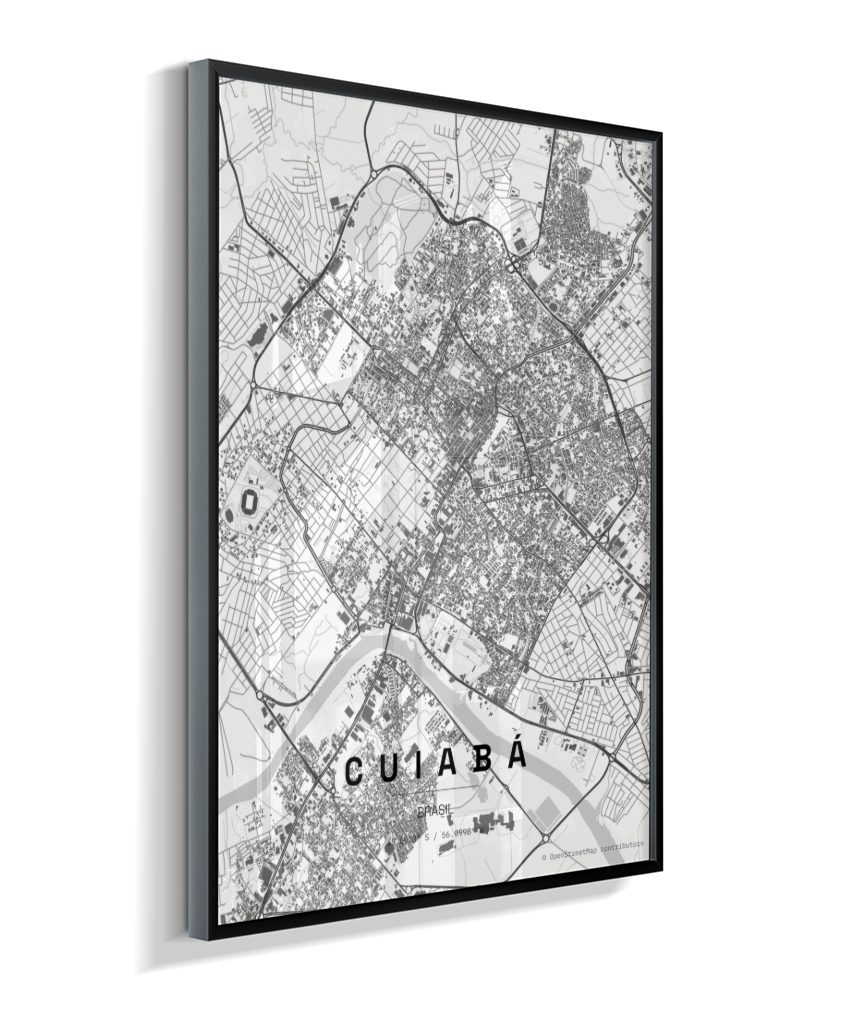 Quadro Vertical Mapa de Cuiabá