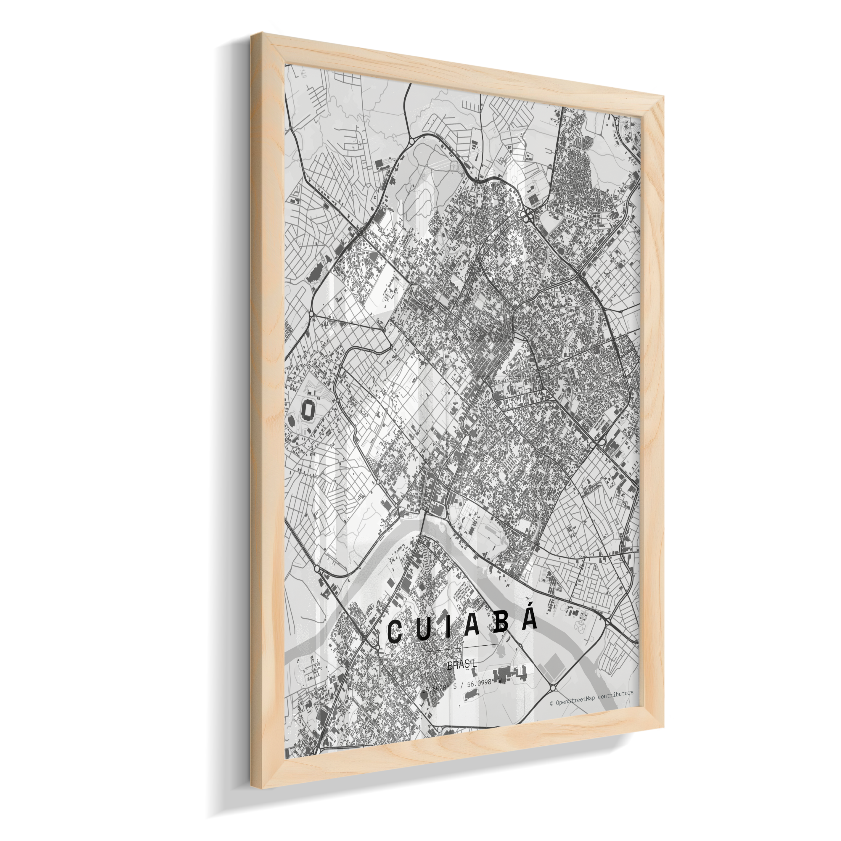 Quadro Vertical Mapa de Cuiabá