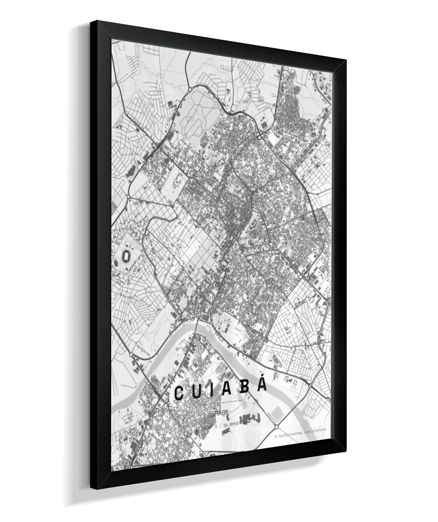 Quadro Vertical Mapa de Cuiabá
