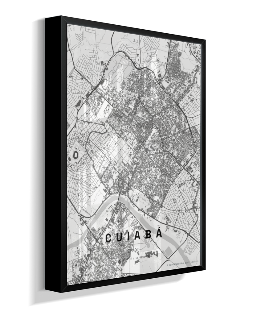 Quadro Vertical Mapa de Cuiabá