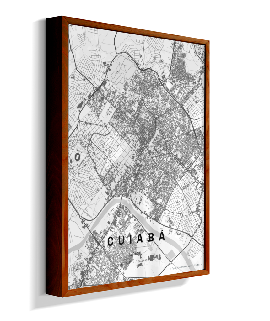 Quadro Vertical Mapa de Cuiabá