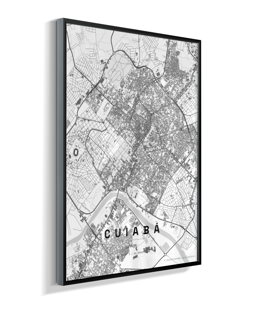 Quadro Vertical Mapa de Cuiabá