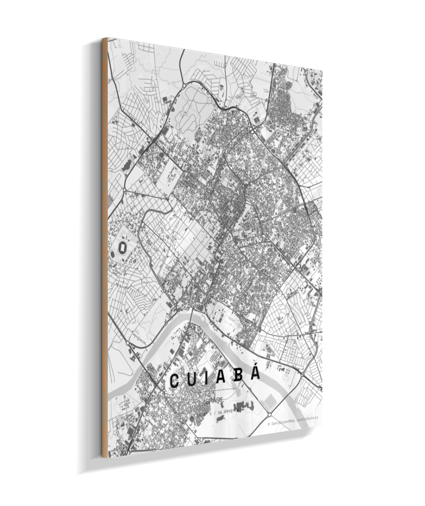 Quadro Vertical Mapa de Cuiabá