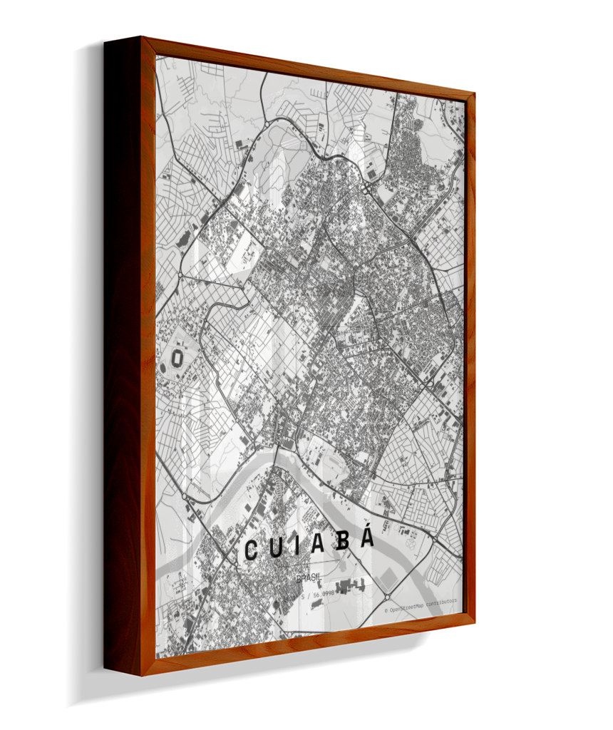 Quadro Vertical Mapa de Cuiabá