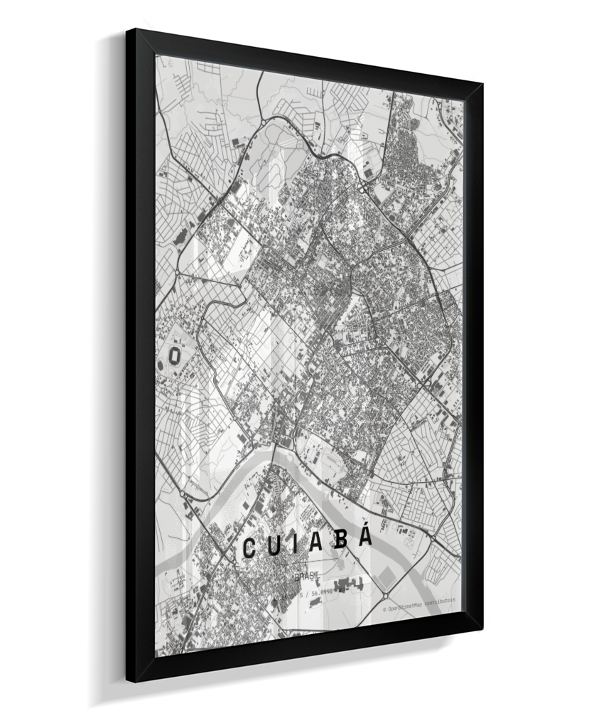 Quadro Vertical Mapa de Cuiabá