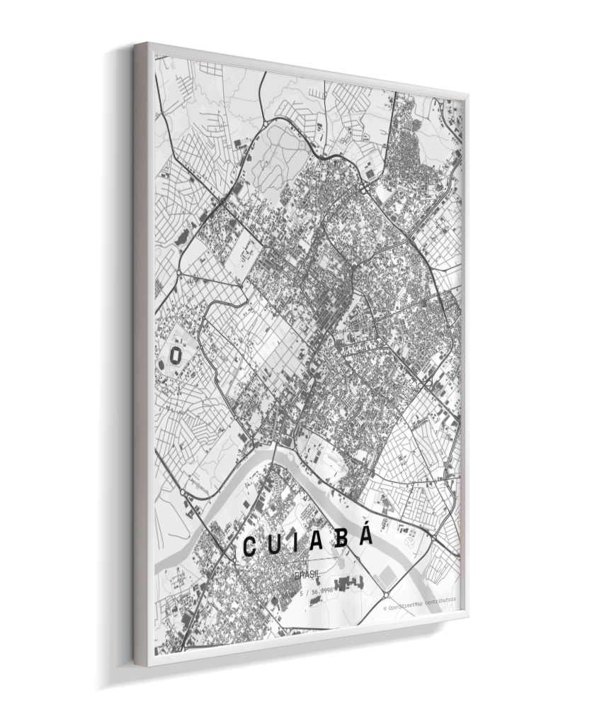 Quadro Vertical Mapa de Cuiabá