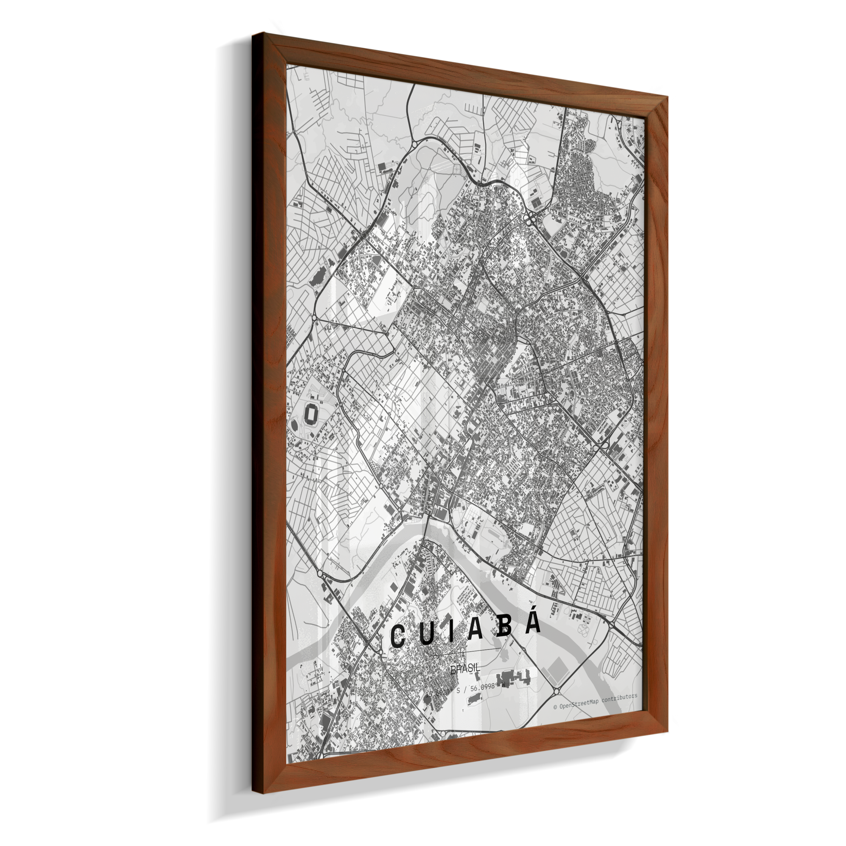 Quadro Vertical Mapa de Cuiabá