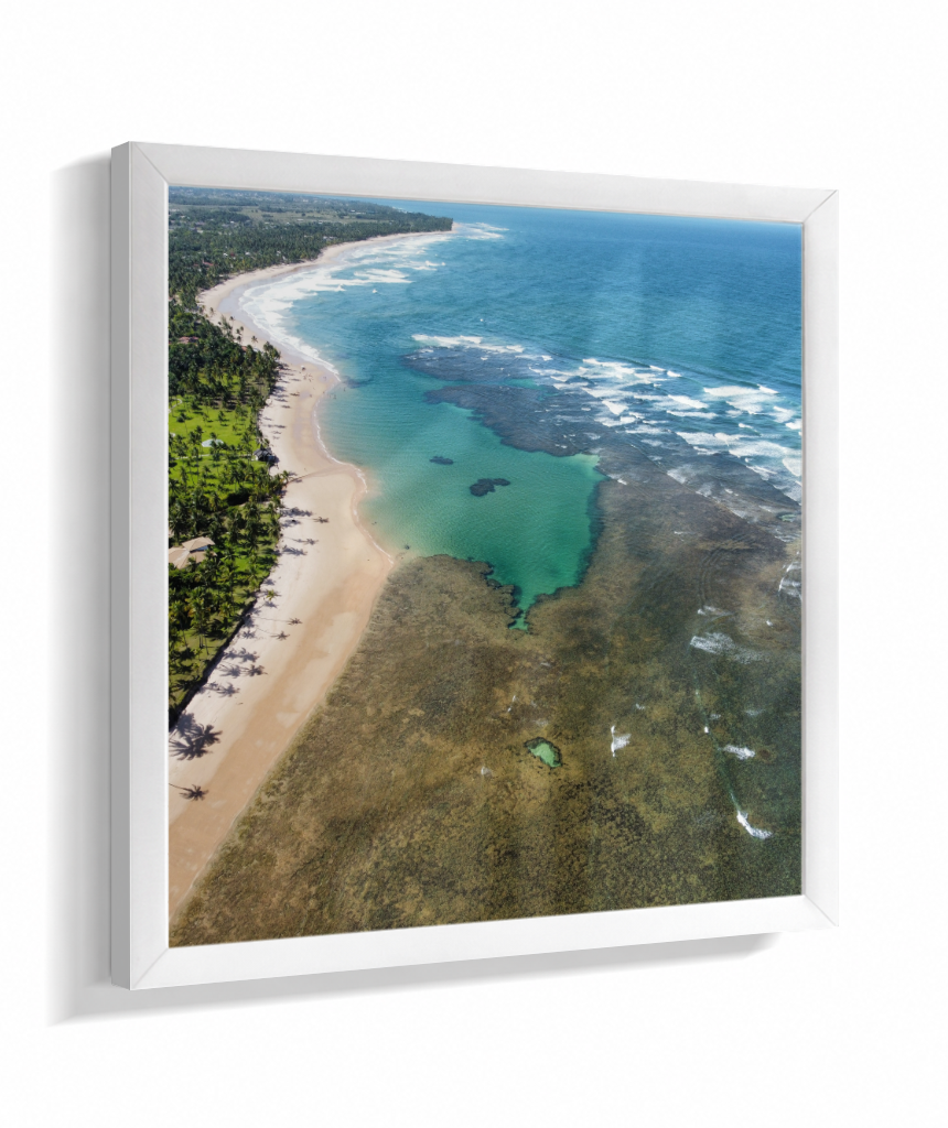 Quadro Coral Praia Taipus de Fora - Quadrado