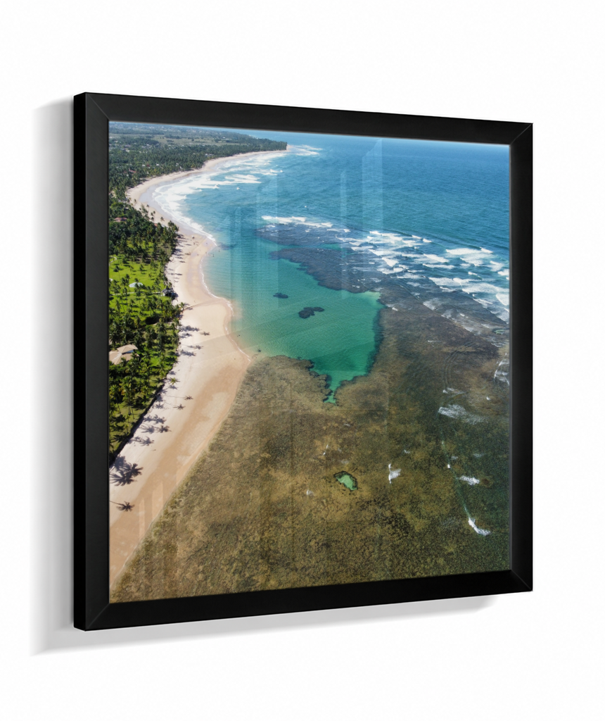 Quadro Coral Praia Taipus de Fora - Quadrado