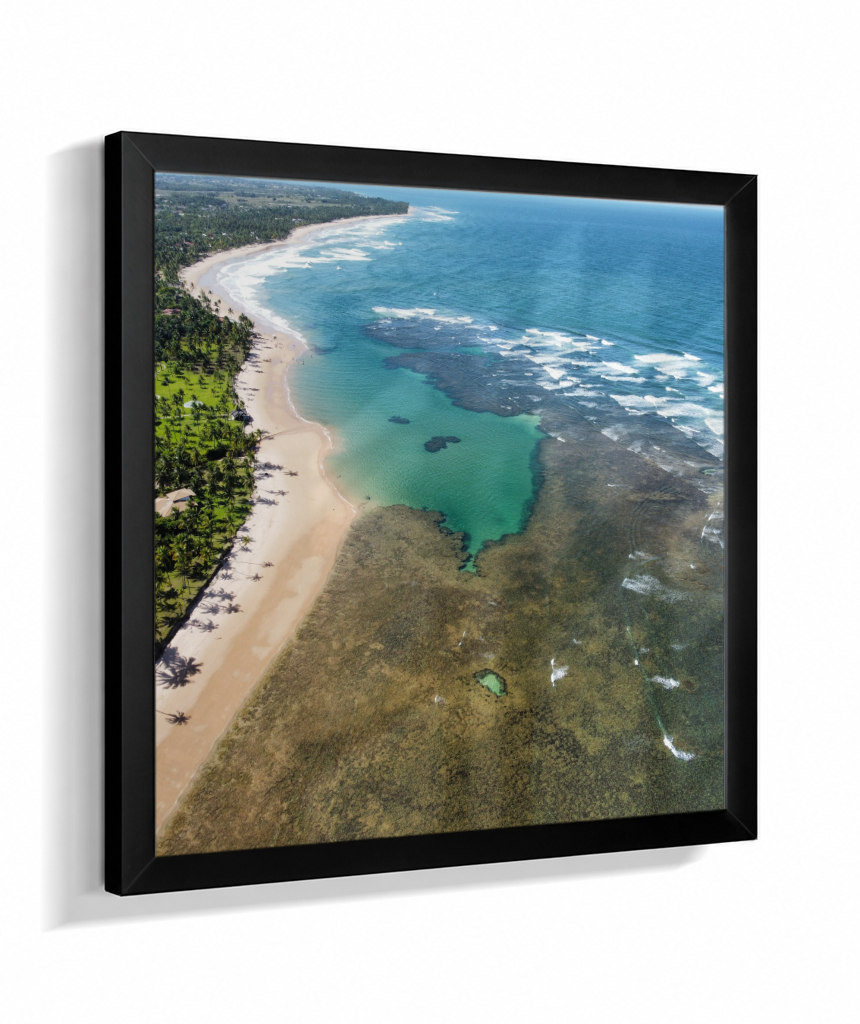 Quadro Coral Praia Taipus de Fora - Quadrado