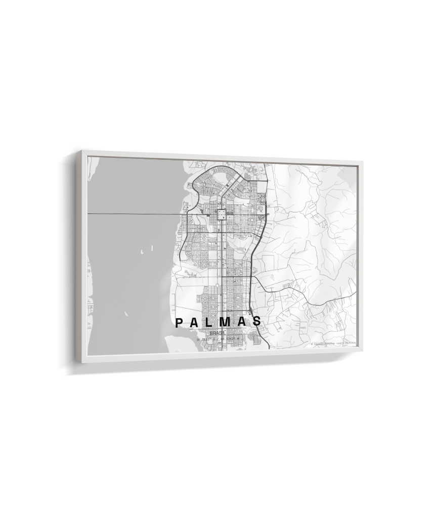 Quadro Mapa de Palmas - Horizontal