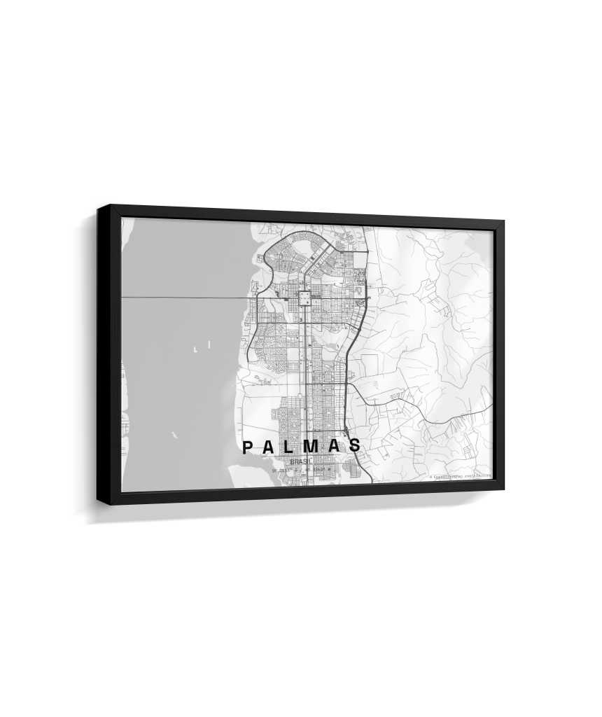 Quadro Mapa de Palmas - Horizontal