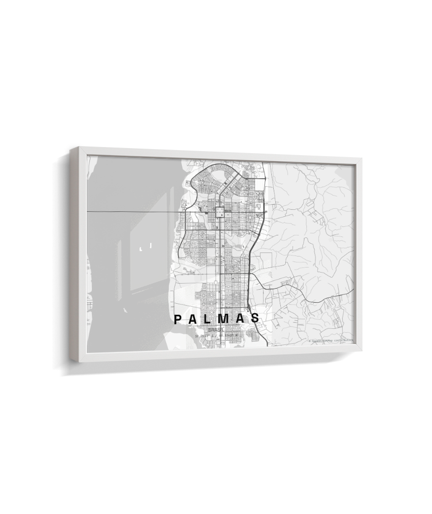 Quadro Mapa de Palmas - Horizontal