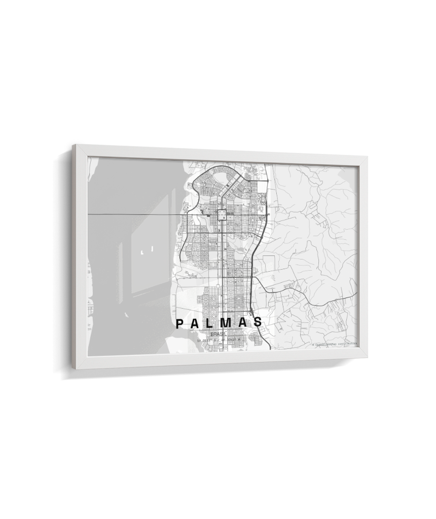 Quadro Mapa de Palmas - Horizontal