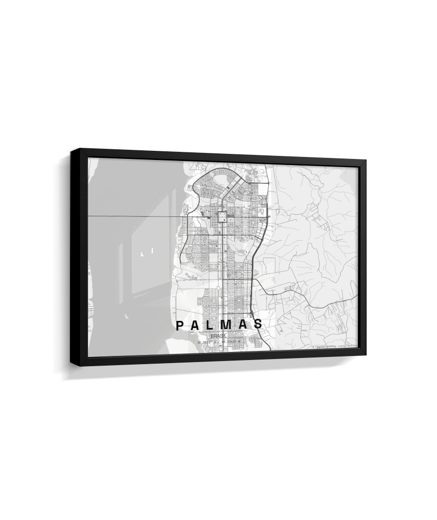 Quadro Mapa de Palmas - Horizontal