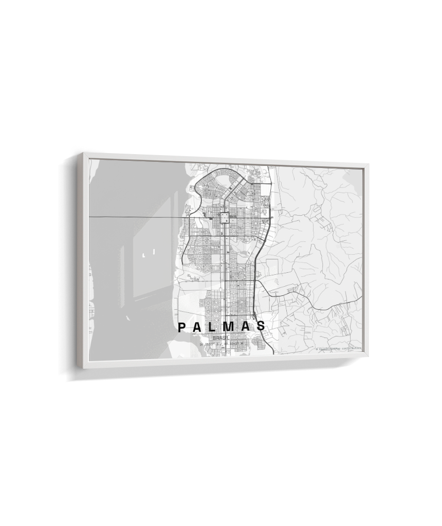 Quadro Mapa de Palmas - Horizontal