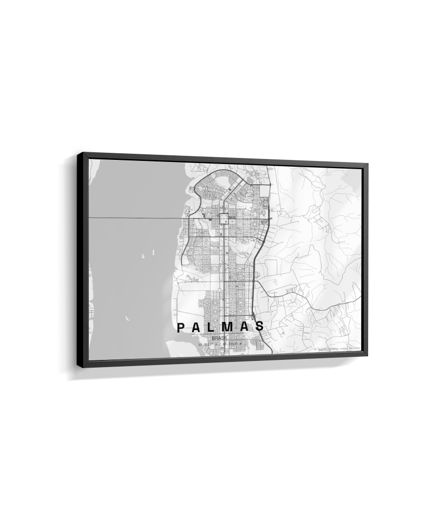 Quadro Mapa de Palmas - Horizontal