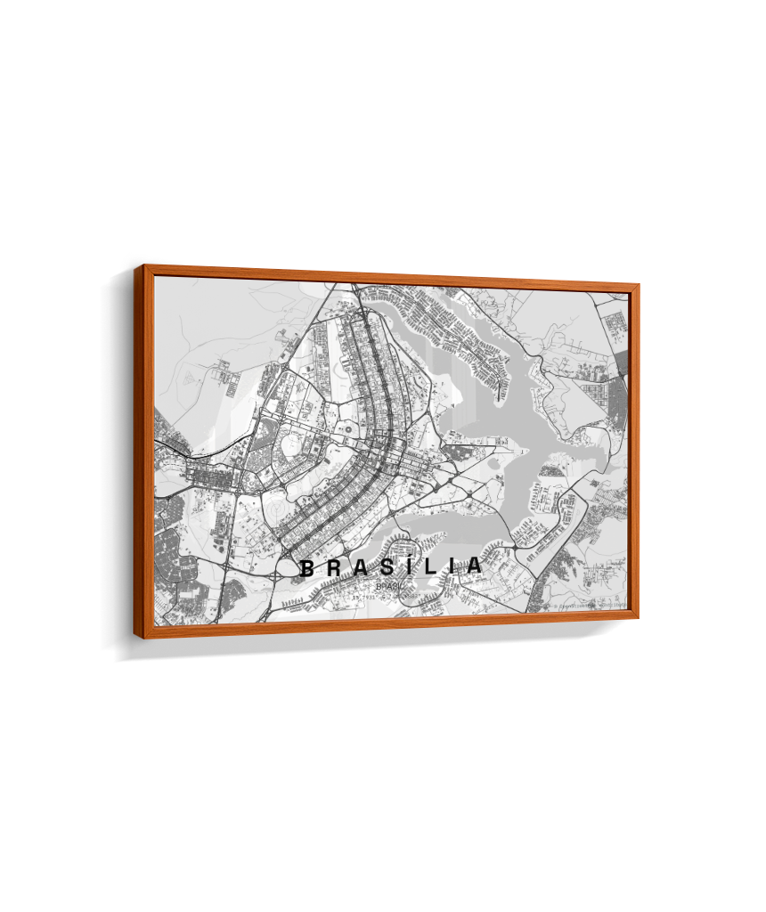 Quadro Horizontal Mapa de Brasília