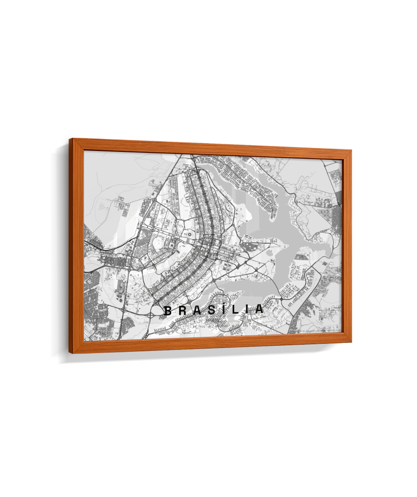 Quadro Horizontal Mapa de Brasília