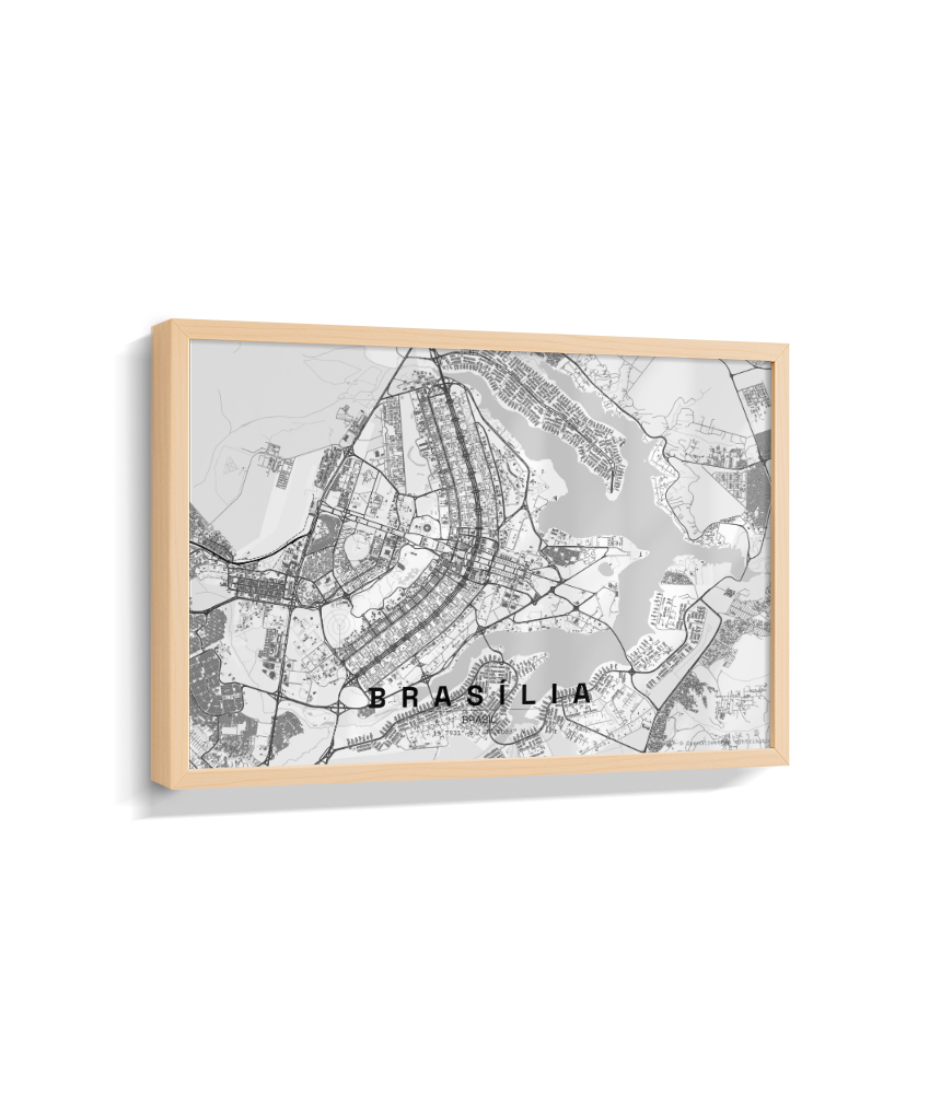 Quadro Horizontal Mapa de Brasília