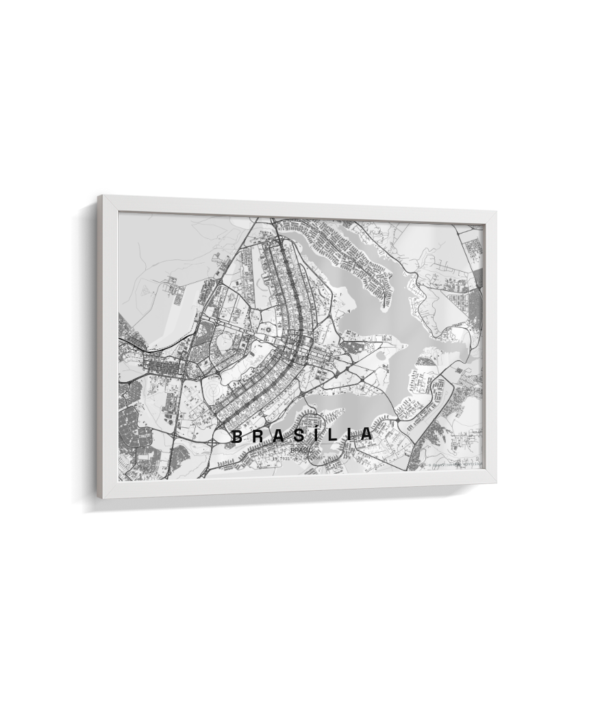 Quadro Horizontal Mapa de Brasília