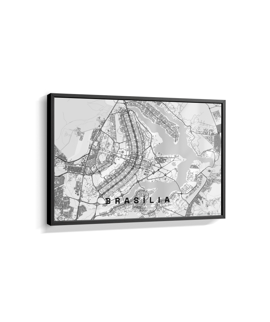 Quadro Horizontal Mapa de Brasília