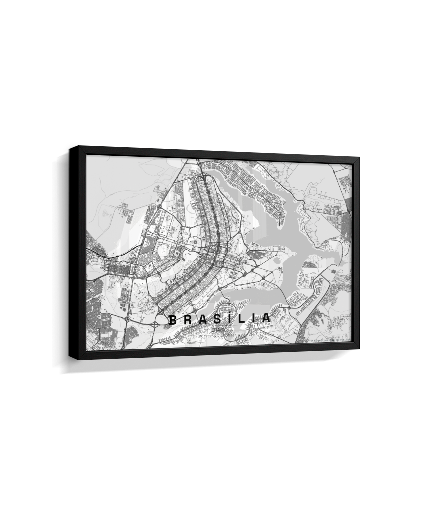 Quadro Horizontal Mapa de Brasília