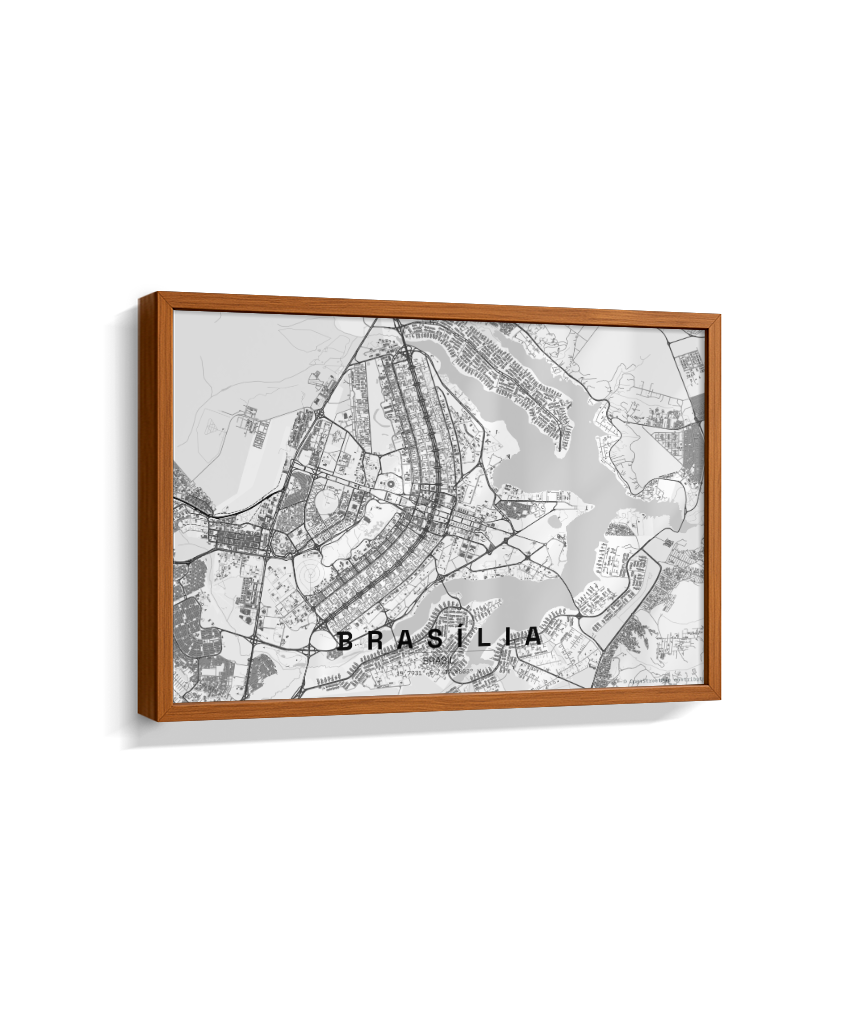 Quadro Horizontal Mapa de Brasília