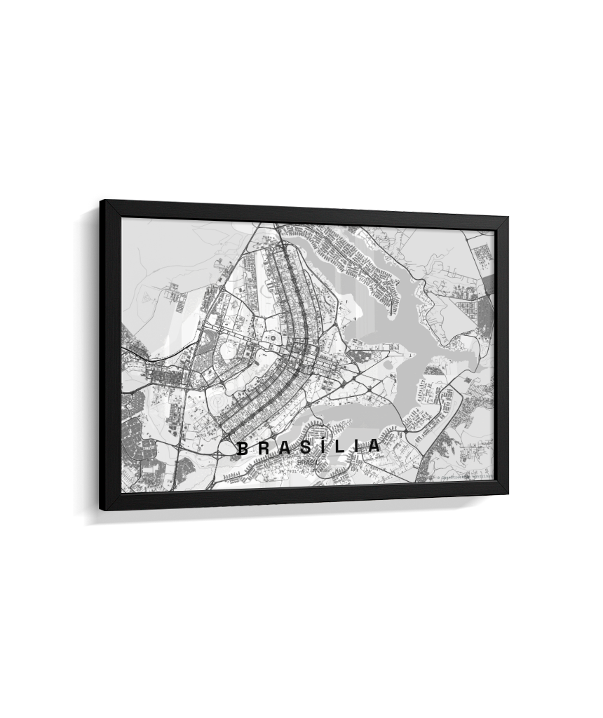 Quadro Horizontal Mapa de Brasília