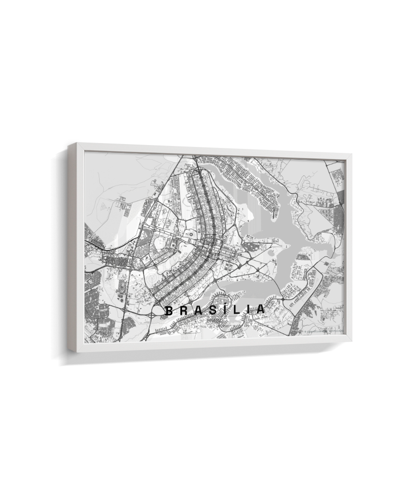 Quadro Horizontal Mapa de Brasília