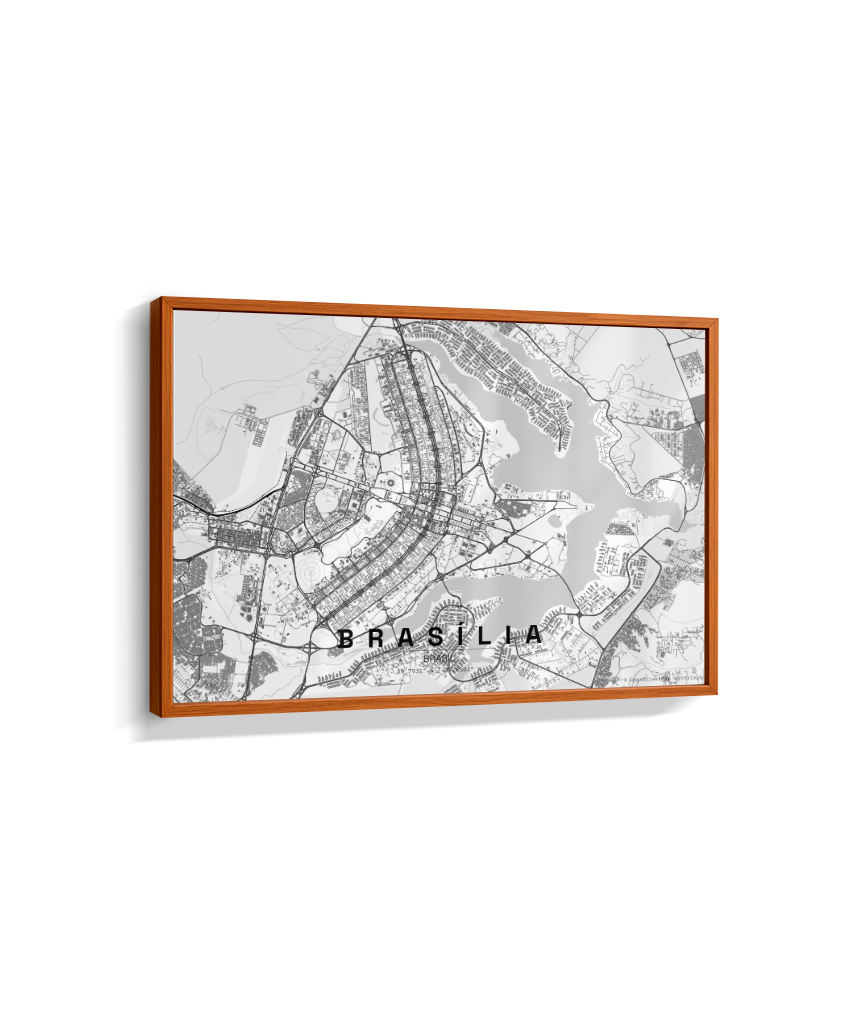 Quadro Horizontal Mapa de Brasília