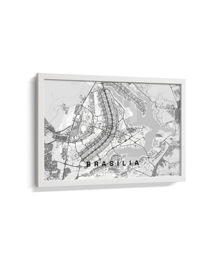 Quadro Horizontal Mapa de Brasília