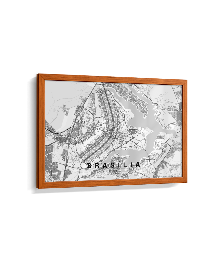 Quadro Horizontal Mapa de Brasília