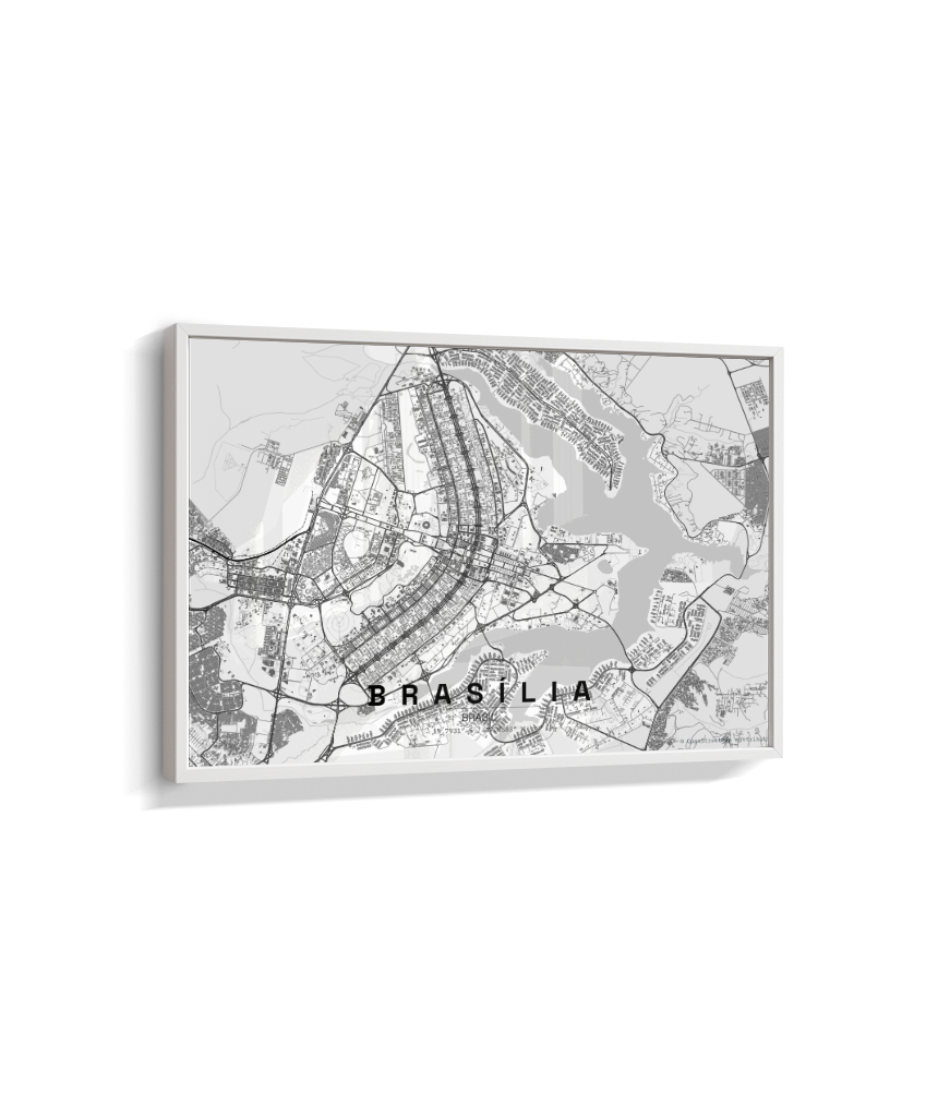 Quadro Horizontal Mapa de Brasília